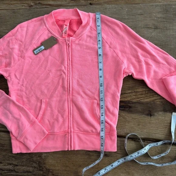 NWT Skims French Terry Zip Up Hoodie - Coral - S- SOLD OUT! - Picture 5 of 9